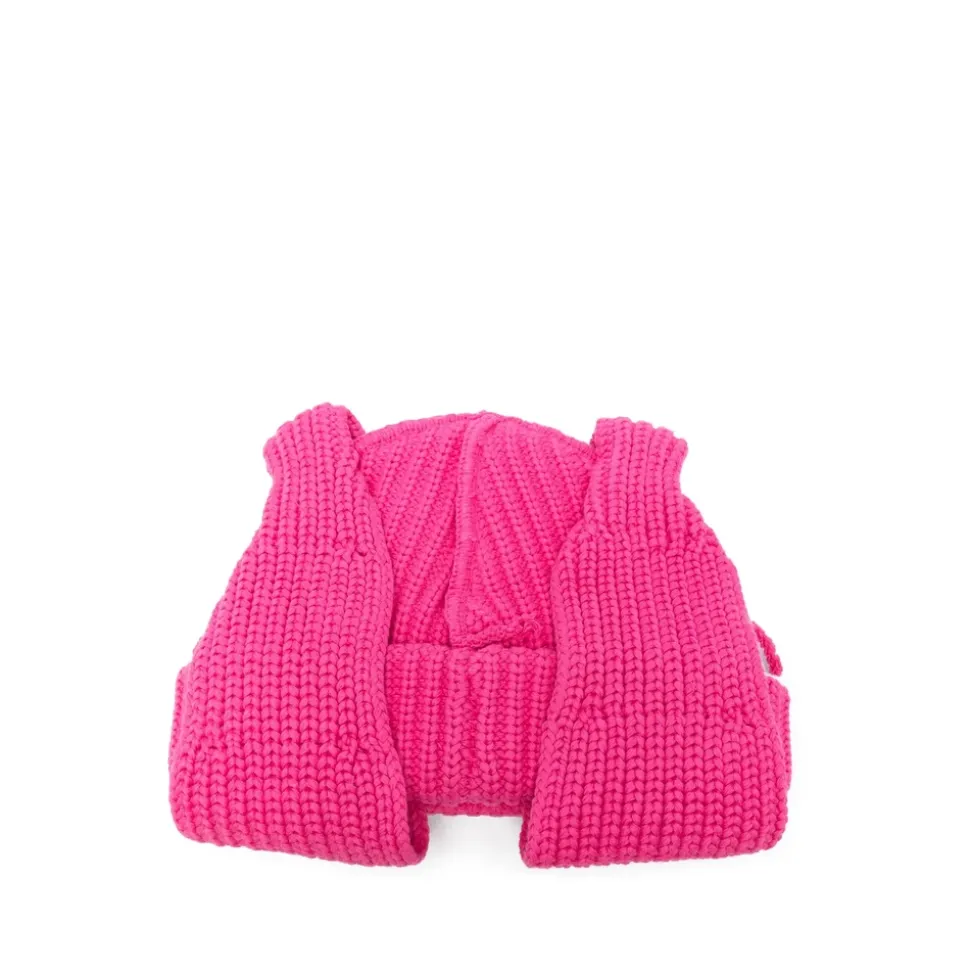 Roze Katoenen Hoed met Dierenoren