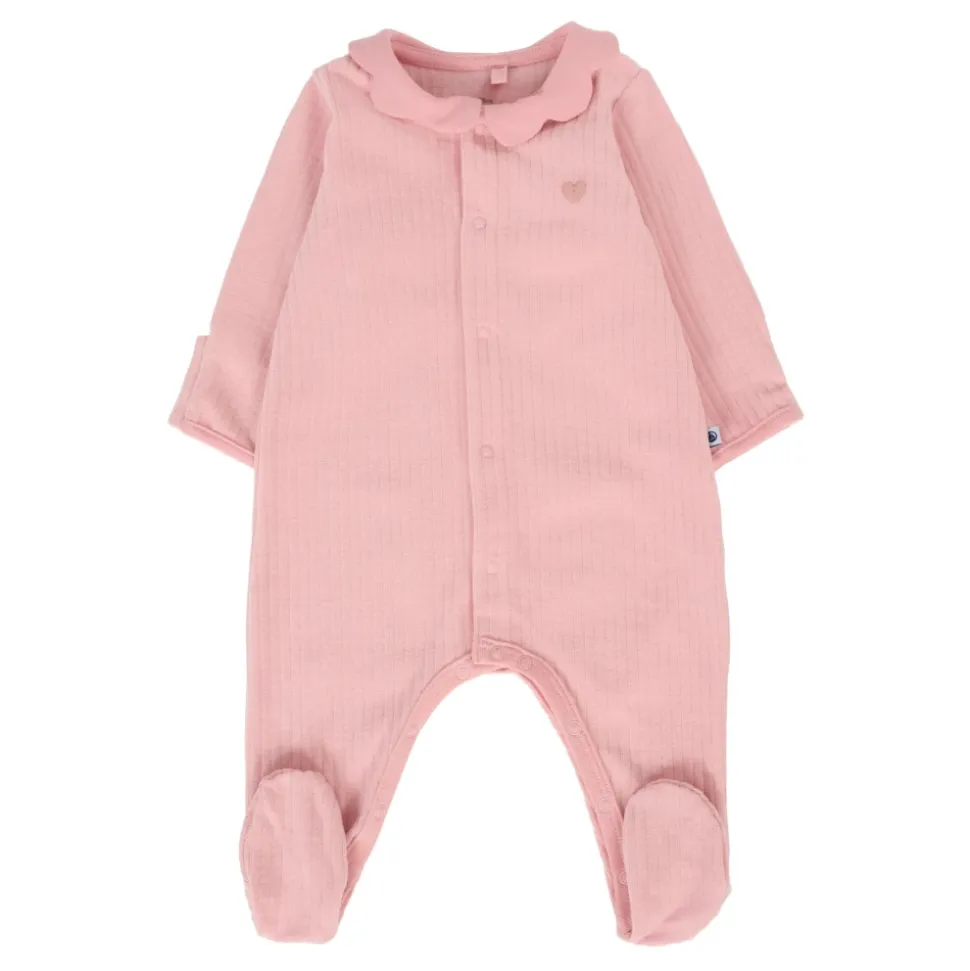 Roze Katoenen Jumpsuit met Geborduurd Hart