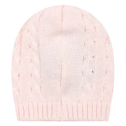 Roze Katoenen Pasgeboren Mutsen met Vlecht