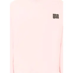 Roze Katoenen Sweatshirt met Logopatch