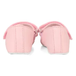 Roze Leren Ballerina's met Teddybeer Patch
