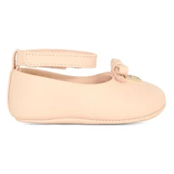 Roze Leren Ballet Flats met Strik