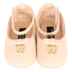 Roze Leren Ballet Flats met Strik