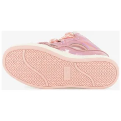 Roze Leren Sneakers met Kettingveters