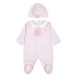 Roze Paisley Romper en Hoed Set