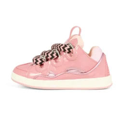 Roze Patentleren Sneakers met Dubbele Veters