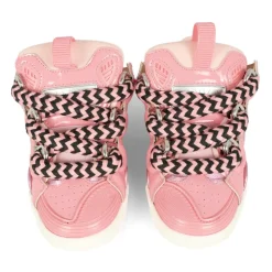 Roze Patentleren Sneakers met Dubbele Veters