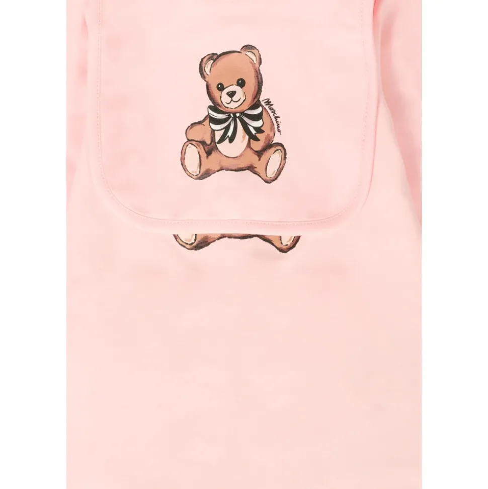 Roze Romper en Slabbetjes Set