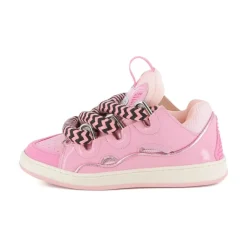 Roze Sneakers met Vetersluiting
