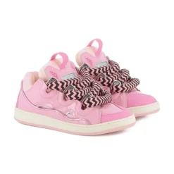 Roze Sneakers met Vetersluiting