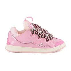 Roze Sneakers met Vetersluiting