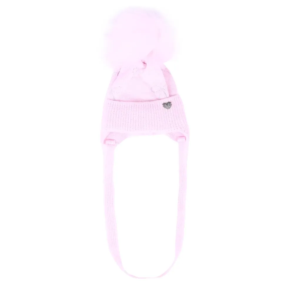 Roze Strik Beanie Muts