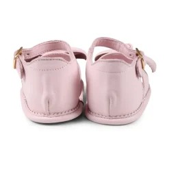 Roze Strik Sandalen met Wit Logo