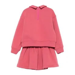 Roze Sweatsuit Rok en Sweatshirt Set