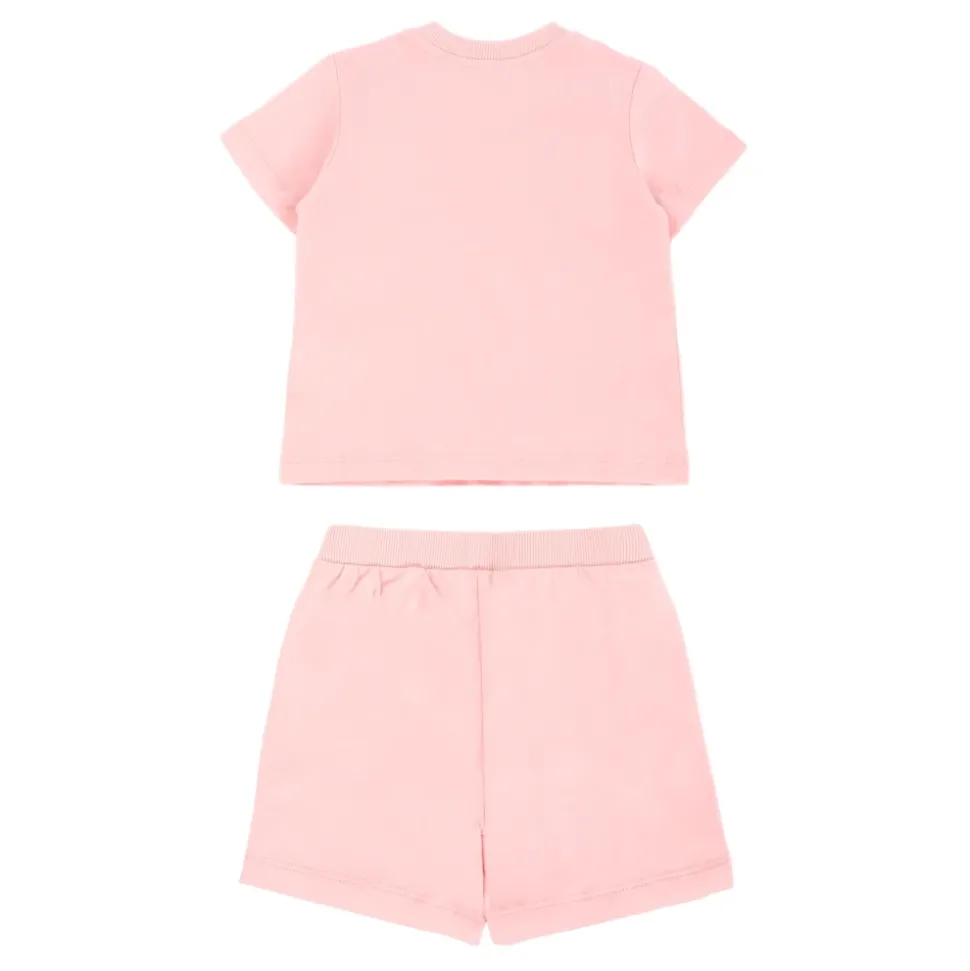 Roze Teddybeer Korte Sport Set