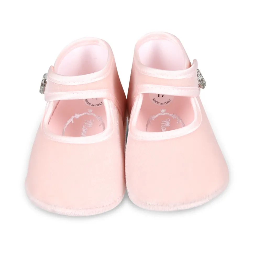 Roze Velvet Kristalband Balletflats