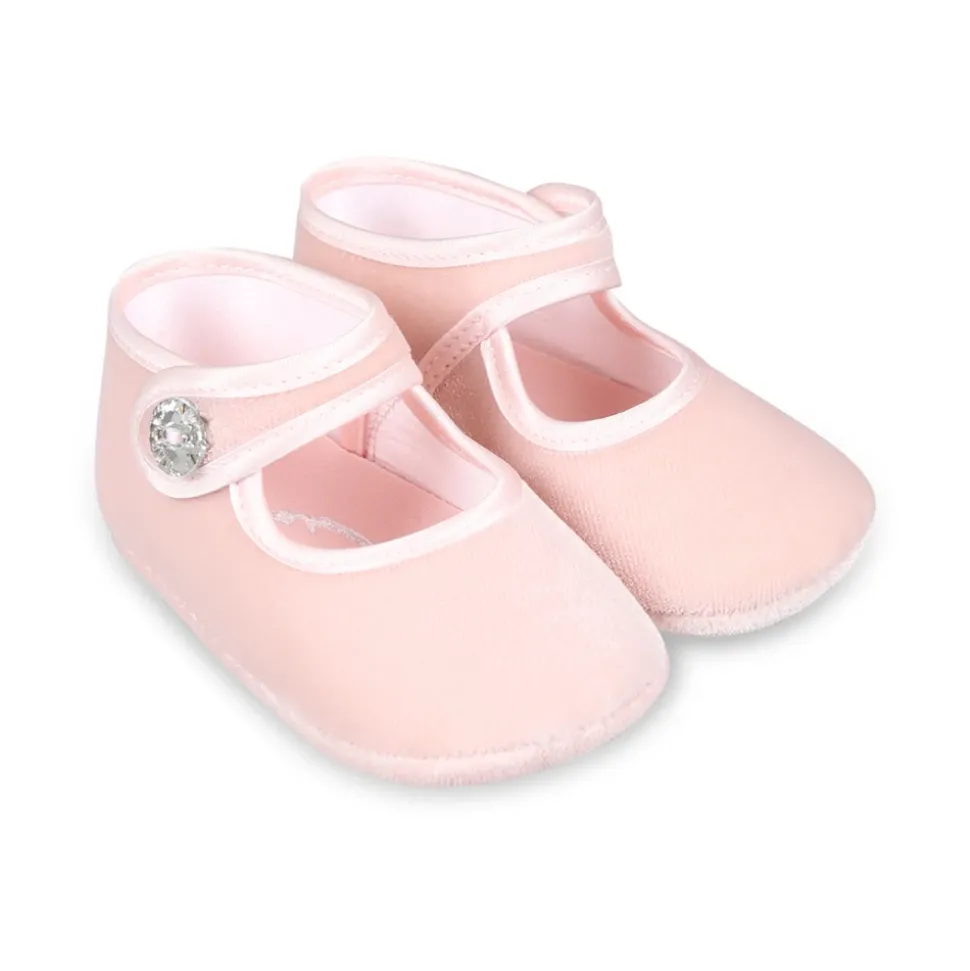 Roze Velvet Kristalband Balletflats