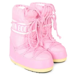 Roze waterafstotende sneeuwlaarzen met logo