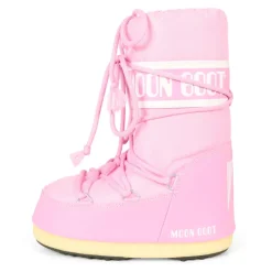 Roze waterafstotende sneeuwlaarzen met logo