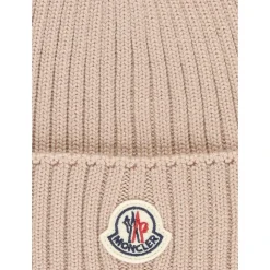 Roze Wollen Muts Meisje Logo Patch