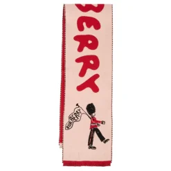 Roze Wollen Sjaal met Franjes