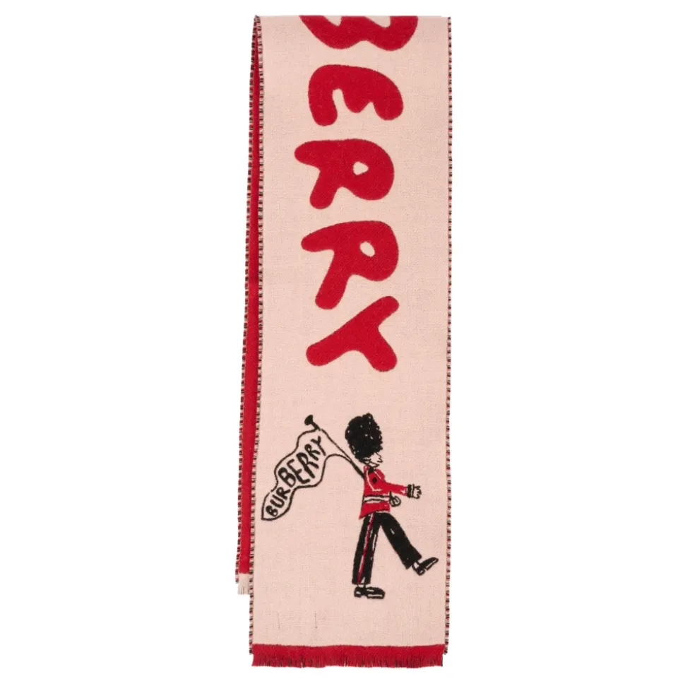 Roze Wollen Sjaal met Franjes