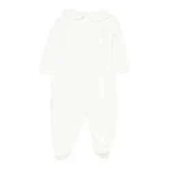 Ruffled-collar Babygrow Jurk Wit