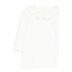 Ruffled-collar Babygrow Jurk Wit