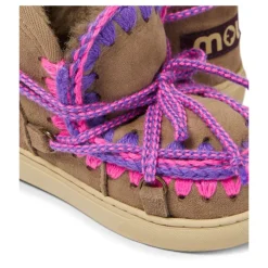Scoubidou crochet-trim suède snowboots