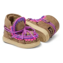 Scoubidou crochet-trim suède snowboots