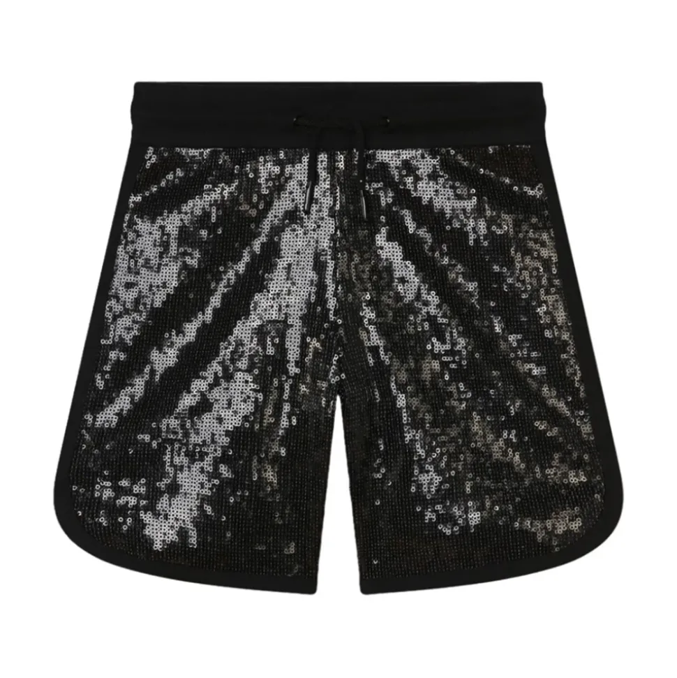Sequin Embroidered Bermuda Shorts