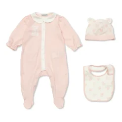 Set: muts, slabber en rompertje