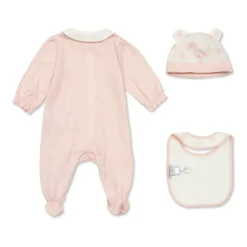 Set: muts, slabber en rompertje