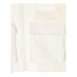 Shearling Jas met Capuchon Crème Wit