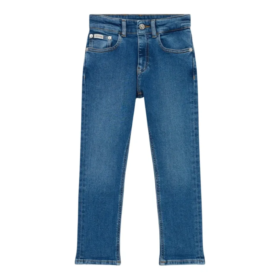 Slim Fit Blauwe Stenen Jeans