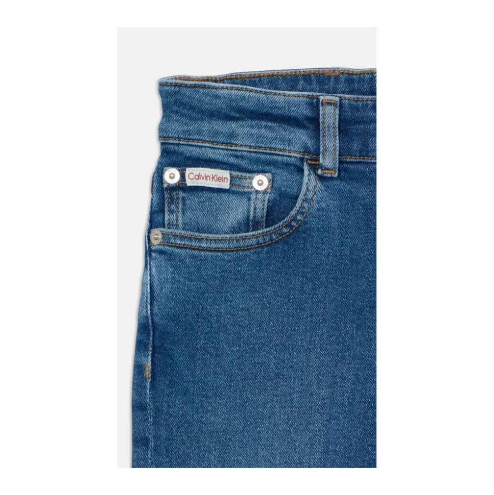 Slim Fit Blauwe Stenen Jeans