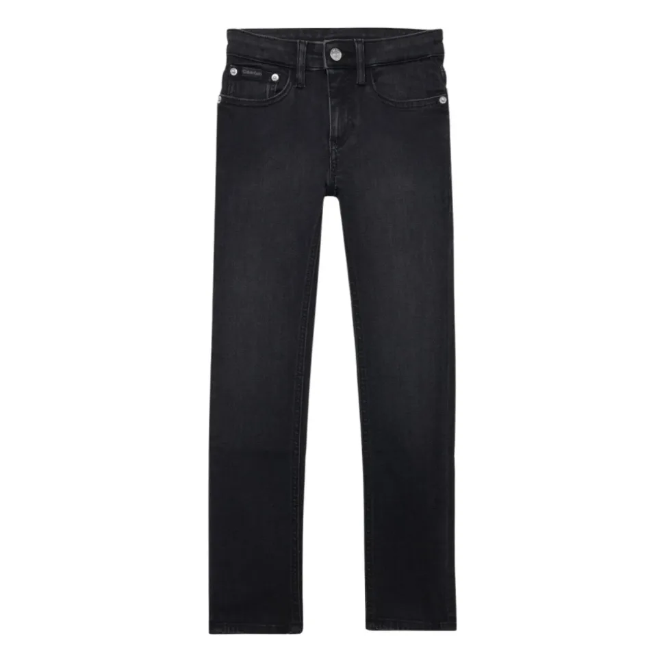 Slim Fit Kinderen Jeans Zwart Elastisch