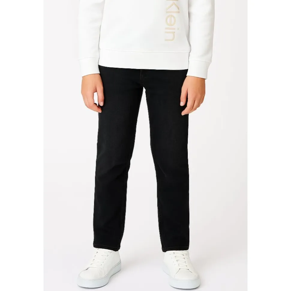 Slim Fit Kinderen Jeans Zwart Elastisch