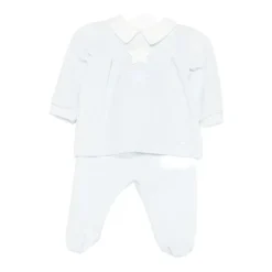 Ster-Appliqué Blauwe Jurken met Knoopsluiting