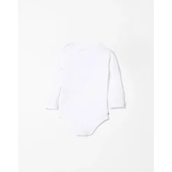 Stijlvolle witte baby bodysuit met lange mouwen