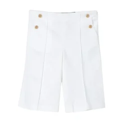 Stijlvolle Witte Knoopshorts