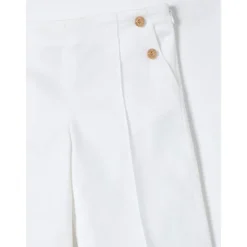 Stijlvolle Witte Knoopshorts