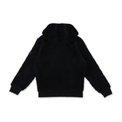 Stone Island Compass Motif Zwarte Sweater Fleece Textuur