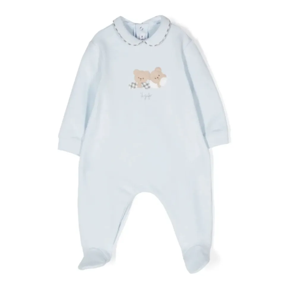 Stretch Katoen Fleece Jumpsuit met Kleine Beren