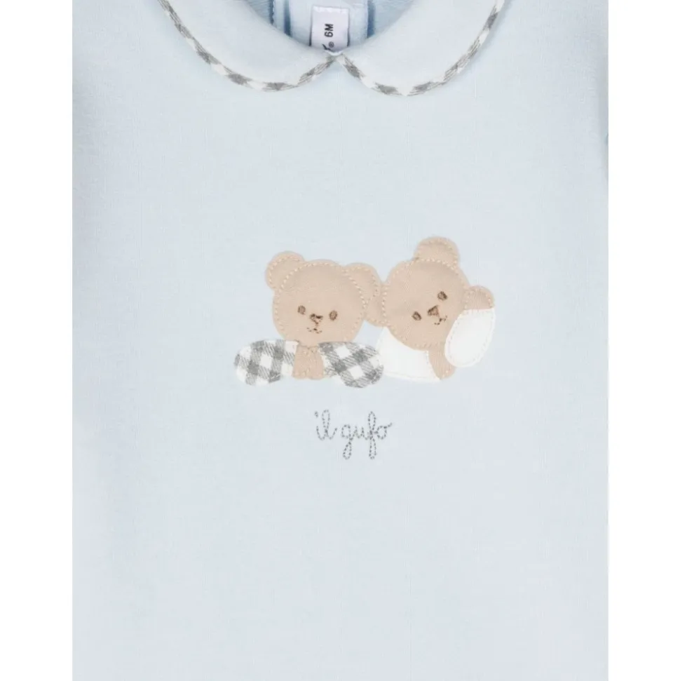 Stretch Katoen Fleece Jumpsuit met Kleine Beren