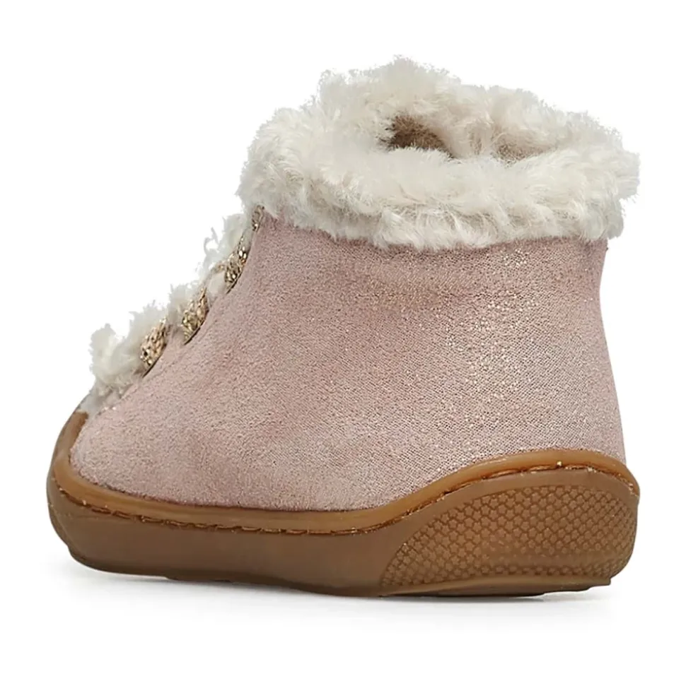 Suede and wool first-steps shoes LALLIT