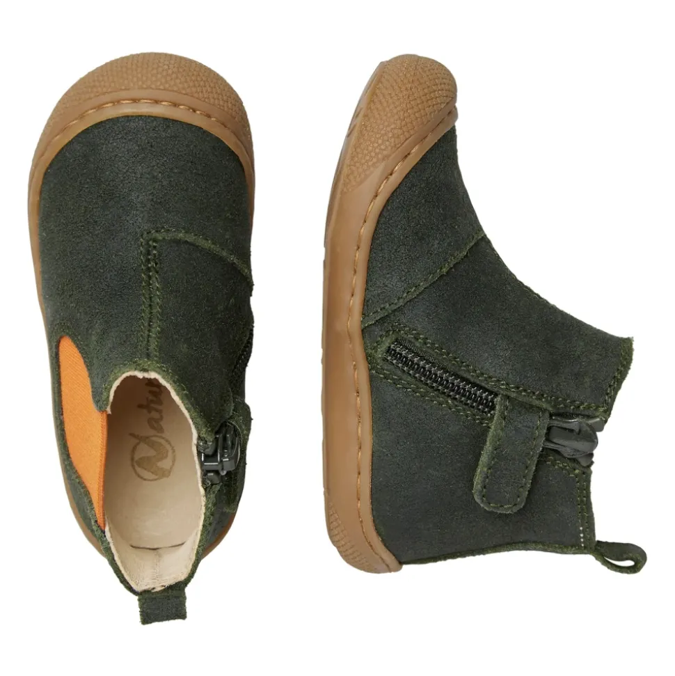 Suede first-steps ankle boots SALLY