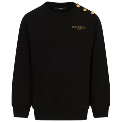 Sweatshirt met knoopdetail