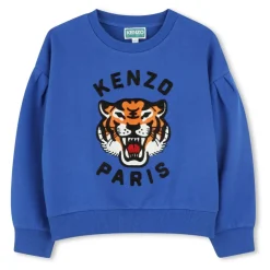 Sweatshirt met Ronde Hals en Borduurwerk aan de Voorkant