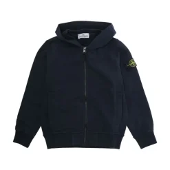 Sweatshirt met vaste capuchon en logopatch